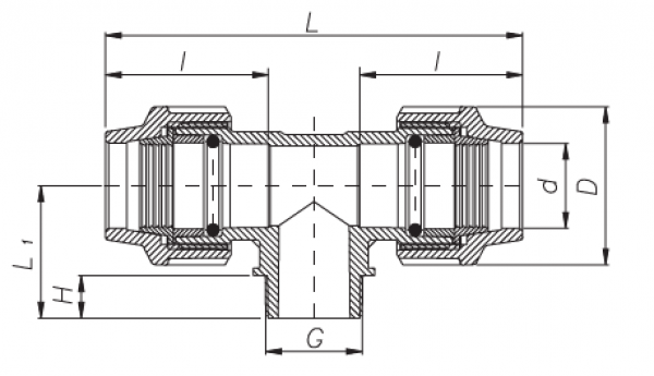 PP 75 x 3" x 75 T-Stück 90° mit Außengewinde